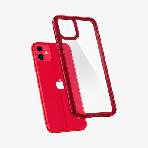 075CS27135 - iPhone 11 Pro Max Case Ultra Hybrid in crystal clear showing the back